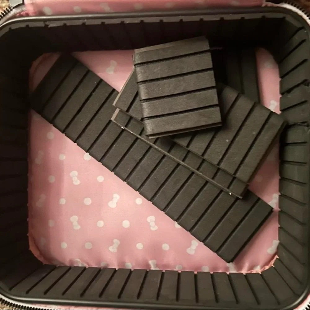 Hello Kitty Pink and Cream Character Pattern Travel Case